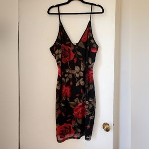 Rose Print Date Night Dress